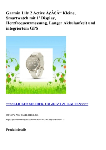 7159 garmin lily 2 active ã¢â€â“ kleine  smartwatch mit 1' display  herzfrequenzmessung  langer akkulauf