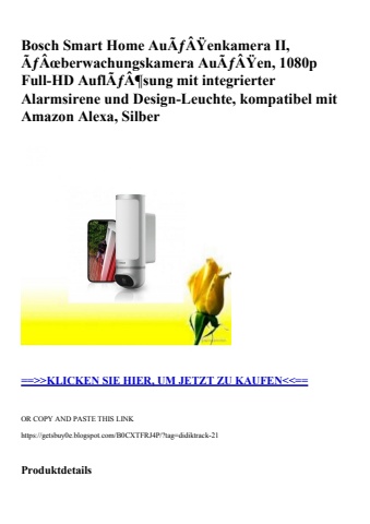 3046 bosch smart home auãƒâÿenkamera ii  ãƒâœberwachungskamera auãƒâÿen  1080p full-hd auflãƒâ¶sung mit