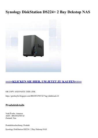 2954 synology diskstation ds224  2 bay dekstop nas