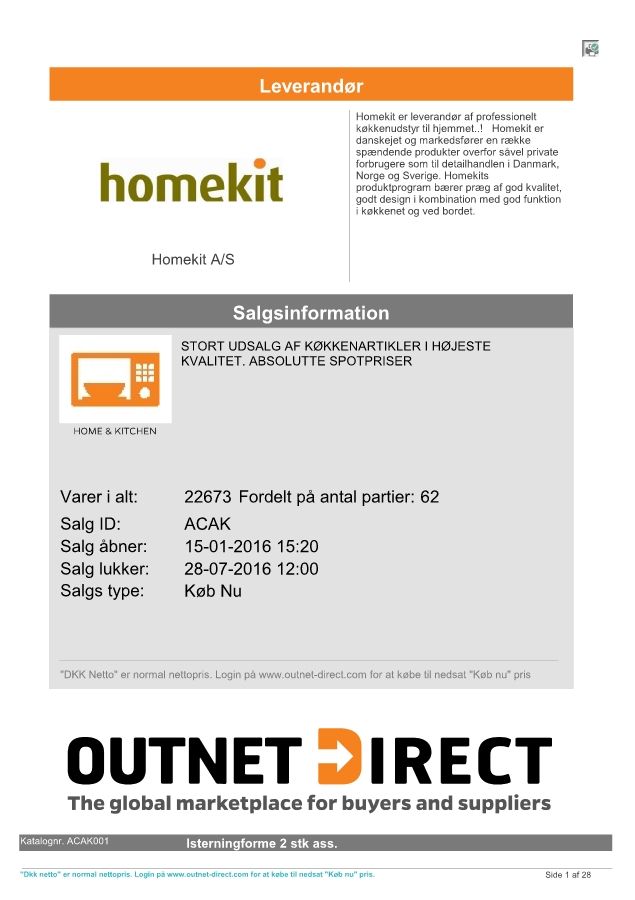 Homekit - Køkkenartikler