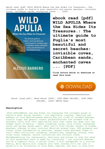 ebook read [pdf] wild apulia where the sea hides its treasures