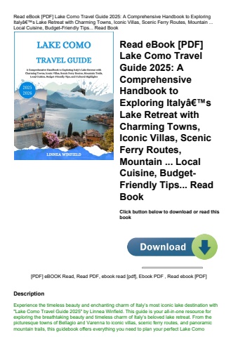 read ebook [pdf] lake como travel guide 2025 a comprehensive handbook to exploring italyã¢â€â™s lake