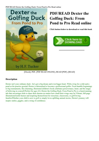 pdfread dexter the golfing duck from pond to pro read online