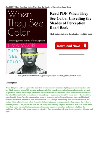 read pdf when they see color unveiling the shades of perception read book