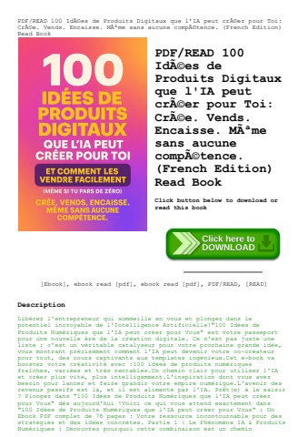 pdfread 100 idãƒâ©es de produits digitaux que l'ia peut crãƒâ©er pour toi crãƒâ©e