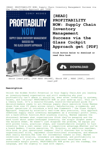 [read] profitability now supply chain inventory management success via the glass cockpit approach ge