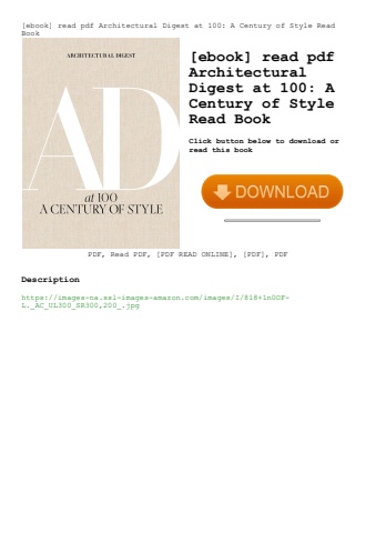 [ebook] read pdf architectural digest at 100 a century of style read book