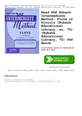 read pdf rubank intermediate method flute or piccolo (rubank educational library  no