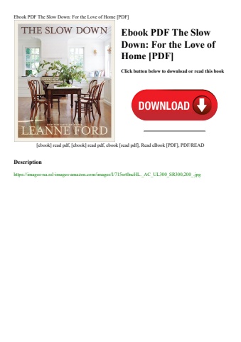 ebook pdf  the slow down for the love of home [pdf]