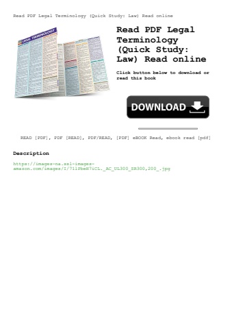 read pdf legal terminology (quick study law) read online