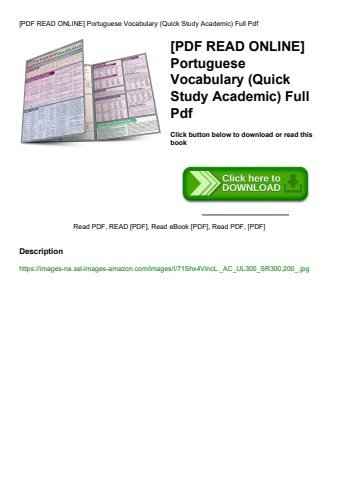 [pdf read online] portuguese vocabulary (quick study academic) full pdf