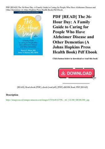 pdf [read] the 36-hour day a family guide to caring for people who have alzheimer disease and other