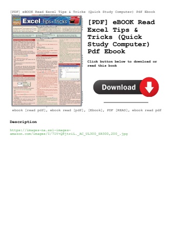 [pdf] ebook read excel tips & tricks (quick study computer) pdf ebook