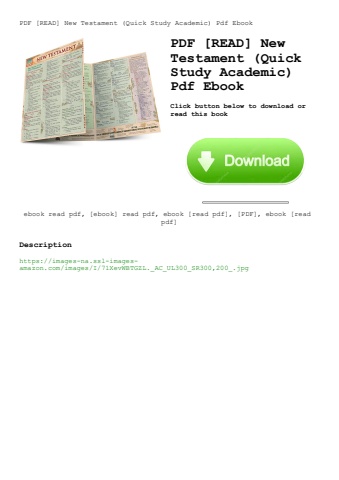 pdf [read] new testament (quick study academic) pdf ebook