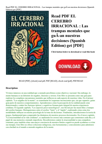 read pdf el cerebro irracional  las trampas mentales que guãƒâ­an nuestras decisiones (spanish editi