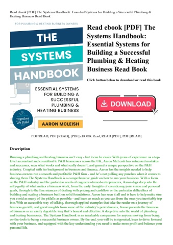 read ebook [pdf] the systems handbook essential systems for building a successful plumbing & heating