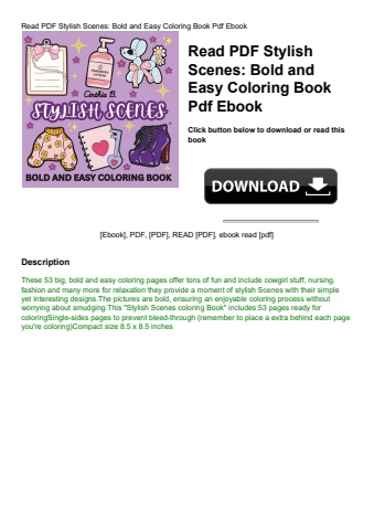read pdf stylish scenes bold and easy coloring book pdf ebook