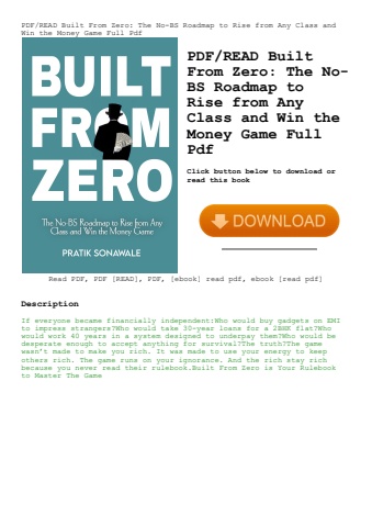 pdfread built from zero the no-bs roadmap to rise from any class and win the money game full pdf