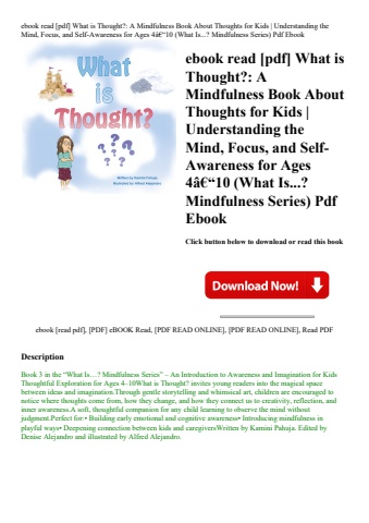 ebook read [pdf] what is thought a mindfulness book about thoughts for kids  understanding the mind