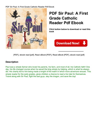 pdf sir paul a first grade catholic reader pdf ebook