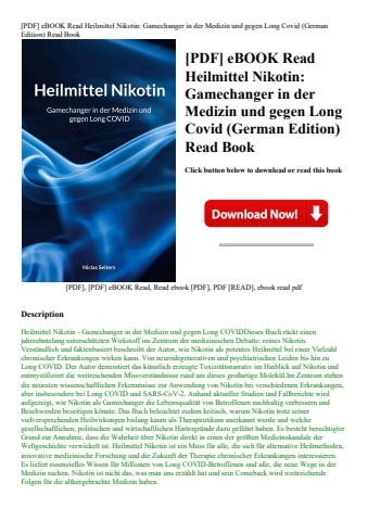 [pdf] ebook read heilmittel nikotin gamechanger in der medizin und gegen long covid (german edition)