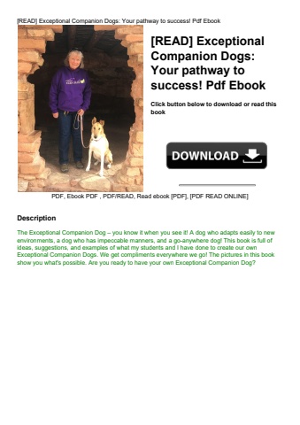 [read] exceptional companion dogs your pathway to success! pdf ebook