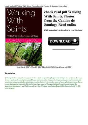 ebook read pdf walking with saints photos from the camino de santiago read online