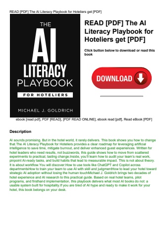 read [pdf] the ai literacy playbook for hoteliers get [pdf]
