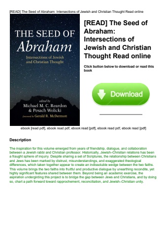 [read] the seed of abraham intersections of jewish and christian thought read online