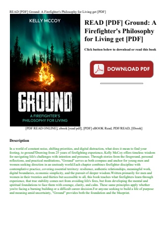 read [pdf] ground a firefighter's philosophy for living get [pdf]
