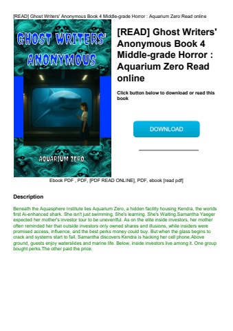 [read] ghost writers' anonymous book 4 middle-grade horror  aquarium zero read online