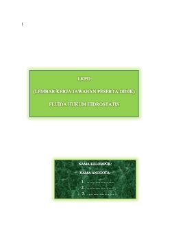 LKPD FLUIDA HIDROSTATIS