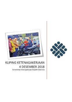 KLIPING Ketenagakerjaan 4 Desember 2018