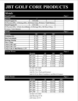 2023 JBT Golf Supply Price List Page 1.cdr