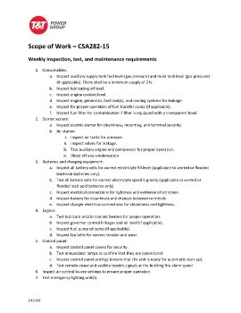 T&T Power Group Inc - CSA282-15 Scope of Work