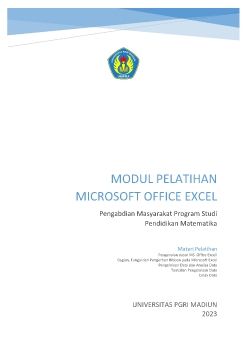 Modul pelatihan microsoft OFFICE excel