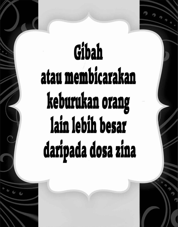 Gibah atau membicarakan keburukan orang lain