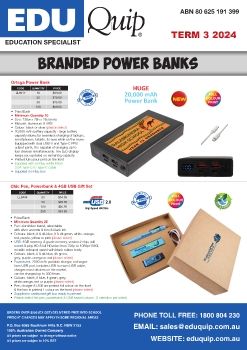 Eduquip Branded Powerbanks Full Range