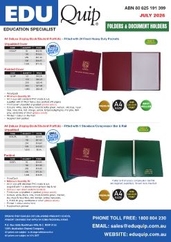 Eduquip Branded Folders and Document Holders  T3 2026