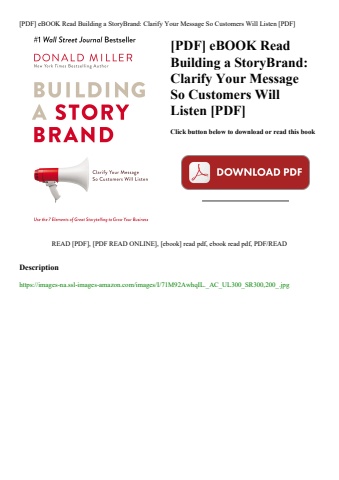 [pdf] ebook read building a storybrand clarify your message so customers will listen [pdf]
