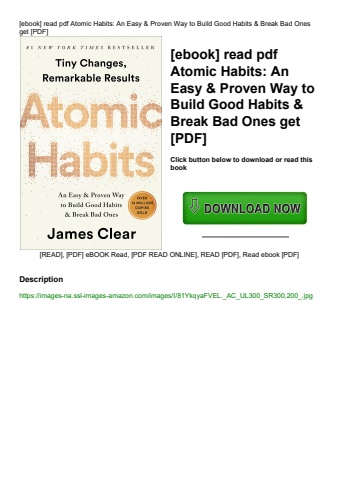 [ebook] read pdf atomic habits an easy & proven way to build good habits & break bad ones get [pdf]