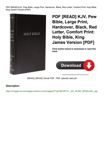 pdf [read] kjv  pew bible  large print  hardcover  black  red letter  comfort print holy bible  king