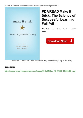pdfread make it stick the science of successful learning full pdf