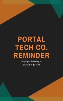 Portal Tech Co. Reminder