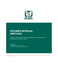 Resumen Ejecutivo Mensual IMSS - Agosto 2026 - corte al 27