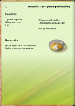 recept quesadilla's met groene-paprikavulling