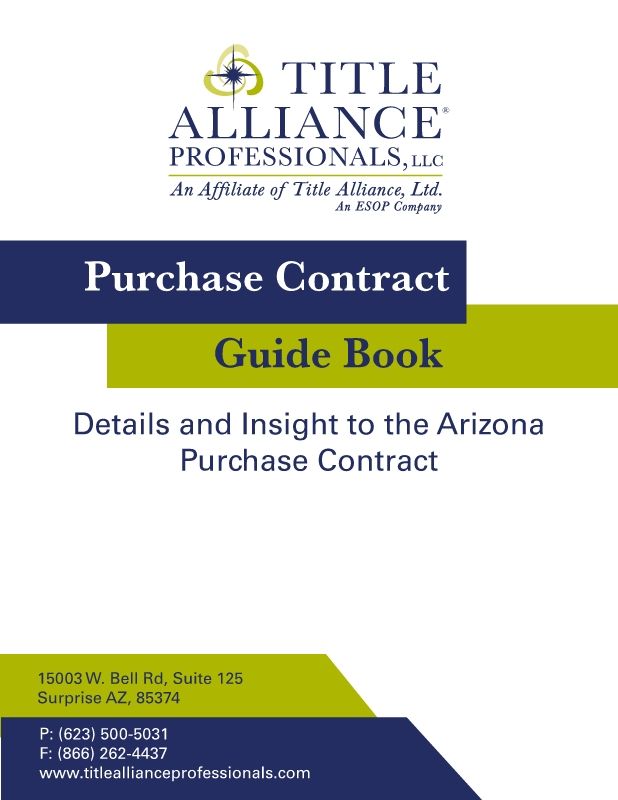 Purchase Contract Guide Book Title Alliance Professionals January 2019