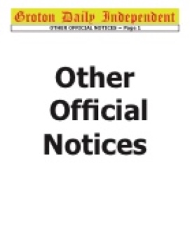 Other Official Notices