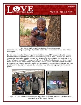 Mukono Program News Fall 2018