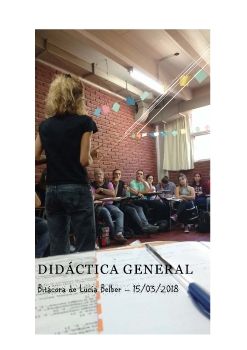 DIDÁCTICA GENERAL - bitácora de Lucía